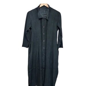 Luukaa Long Sleeve Button Down Maxi Dress/ Cardigan, Size 10 (Medium-Lg)
